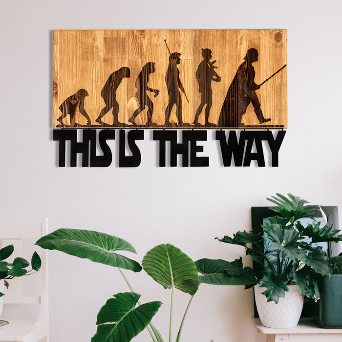 Wallity Evrim Accesorio Decorativo de Pared Negro y Nogal